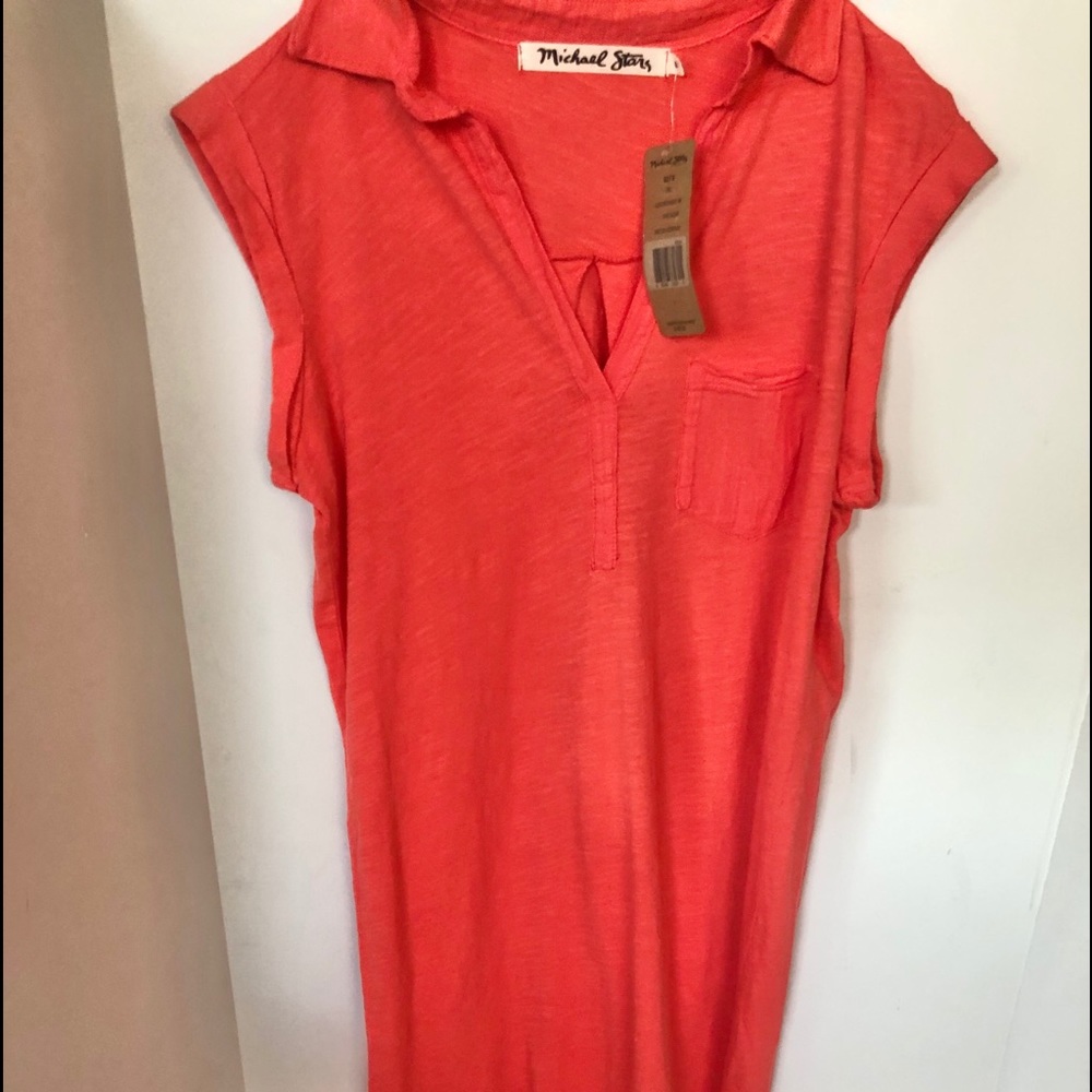 MICHAEL STARS WOMENS DRESS SHIFT SHORT SLEEVELESS